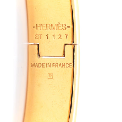 Hermes Enamel Narrow Clic Clac H Bracelet PM Peach Melba 4 of 4