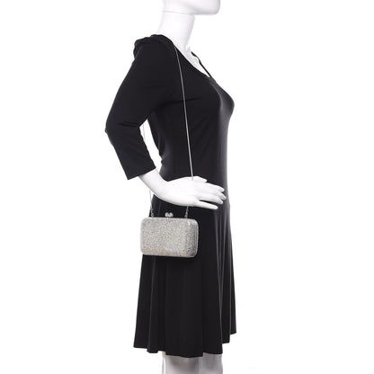 Judith Leiber Crystal Minaudiere Clutch Silver 2 of 9