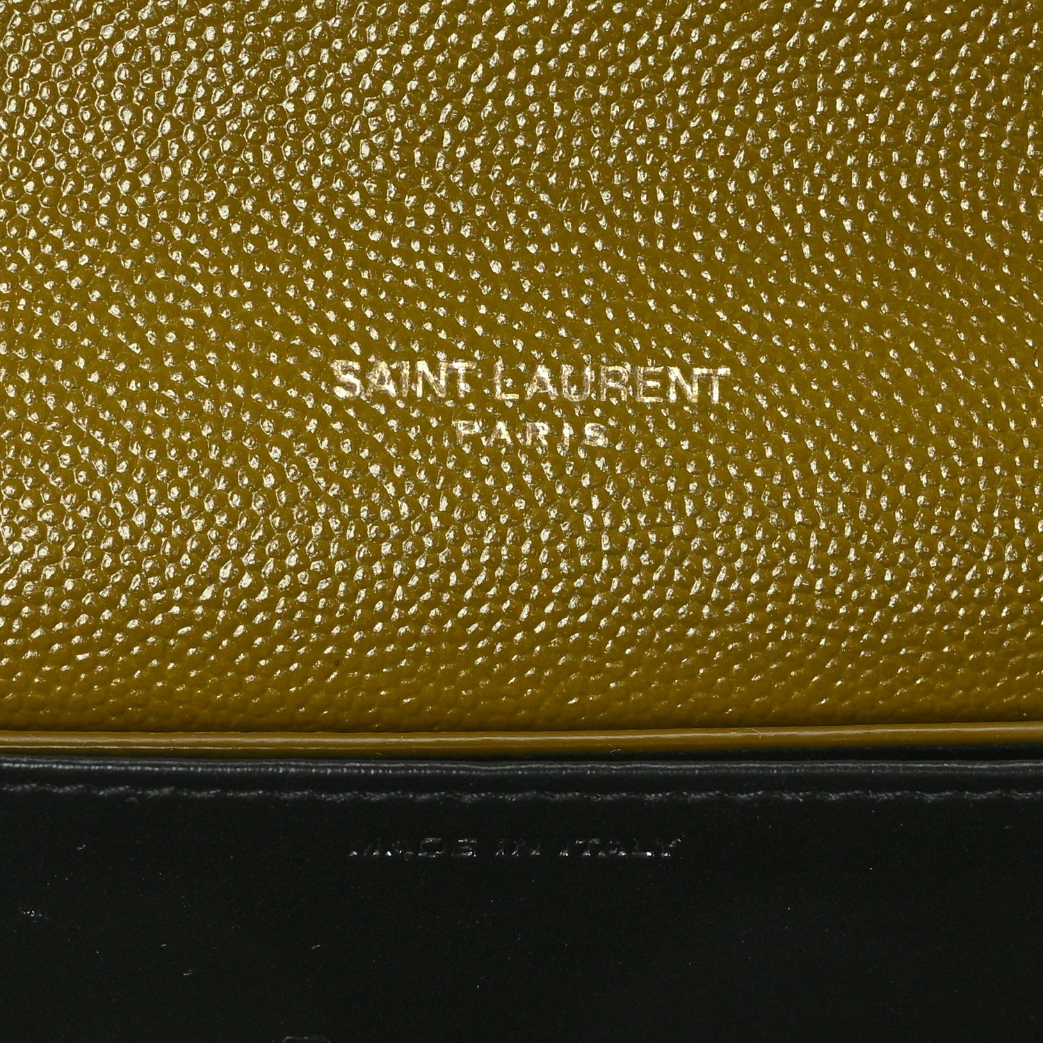 Saint Laurent Grain De Poudre Monogram Uptown Chain Wallet Olive 7 of 7