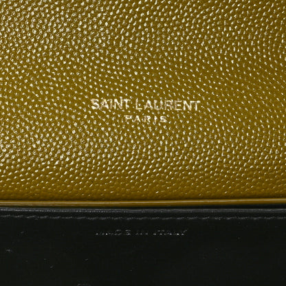 Saint Laurent Grain De Poudre Monogram Uptown Chain Wallet Olive 7 of 7