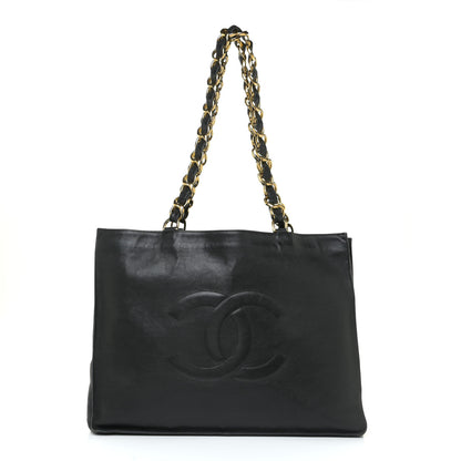 Chanel Lambskin CC Tote Black 1 of 18