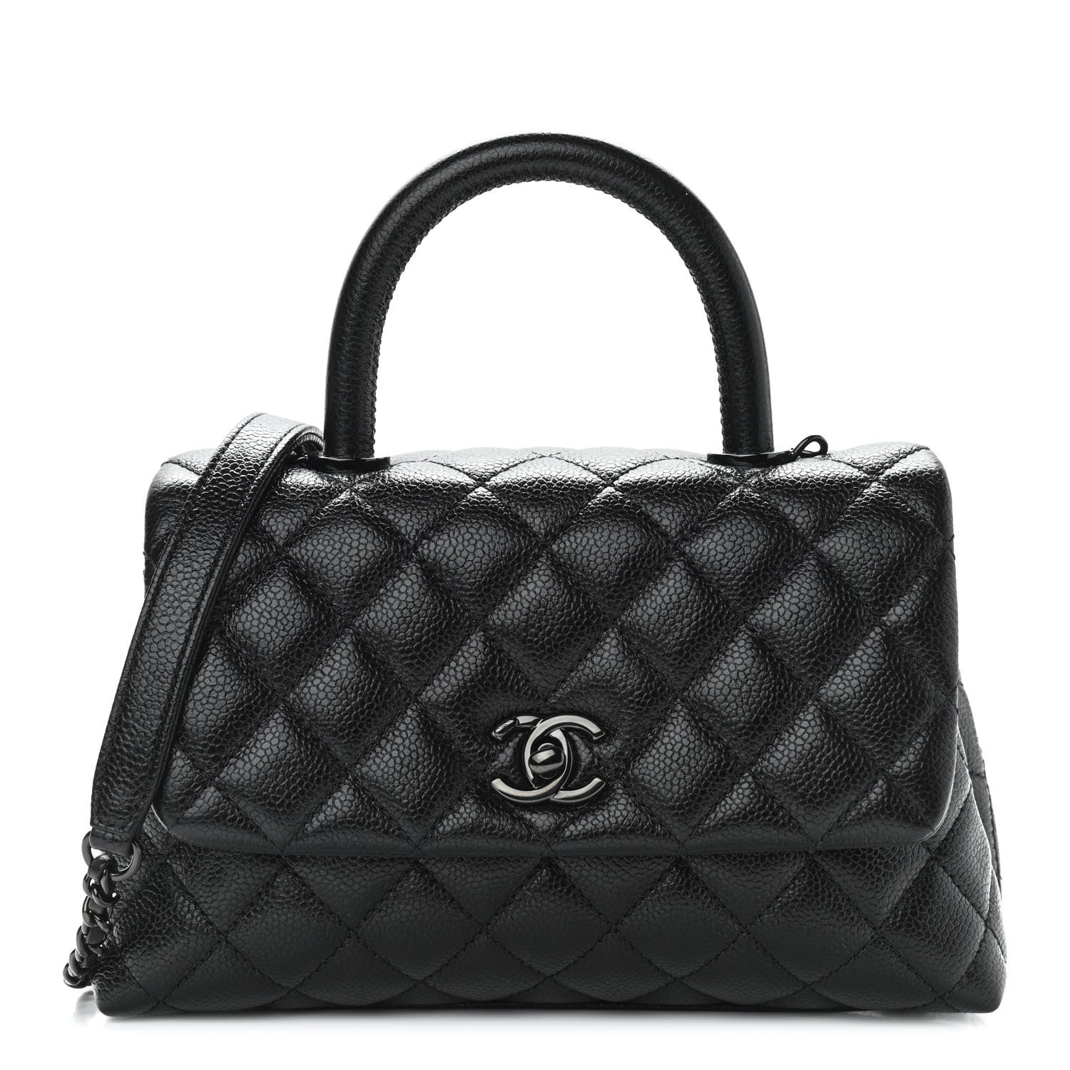 Chanel Caviar Quilted Mini Coco Handle Flap So Black 1 of 9