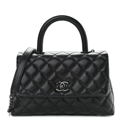 Chanel Caviar Quilted Mini Coco Handle Flap So Black 1 of 9