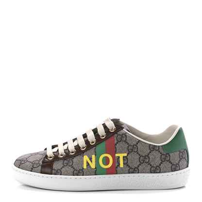 Gucci GG Supreme Monogram Fake/Not Womens Ace Sneakers 35.5 Beige New Shamarock Brown Sugar 1 of 8