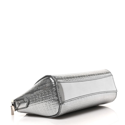 Givenchy Metallic Calfskin 4G Embossed Nano Antigona Silver 4 of 8