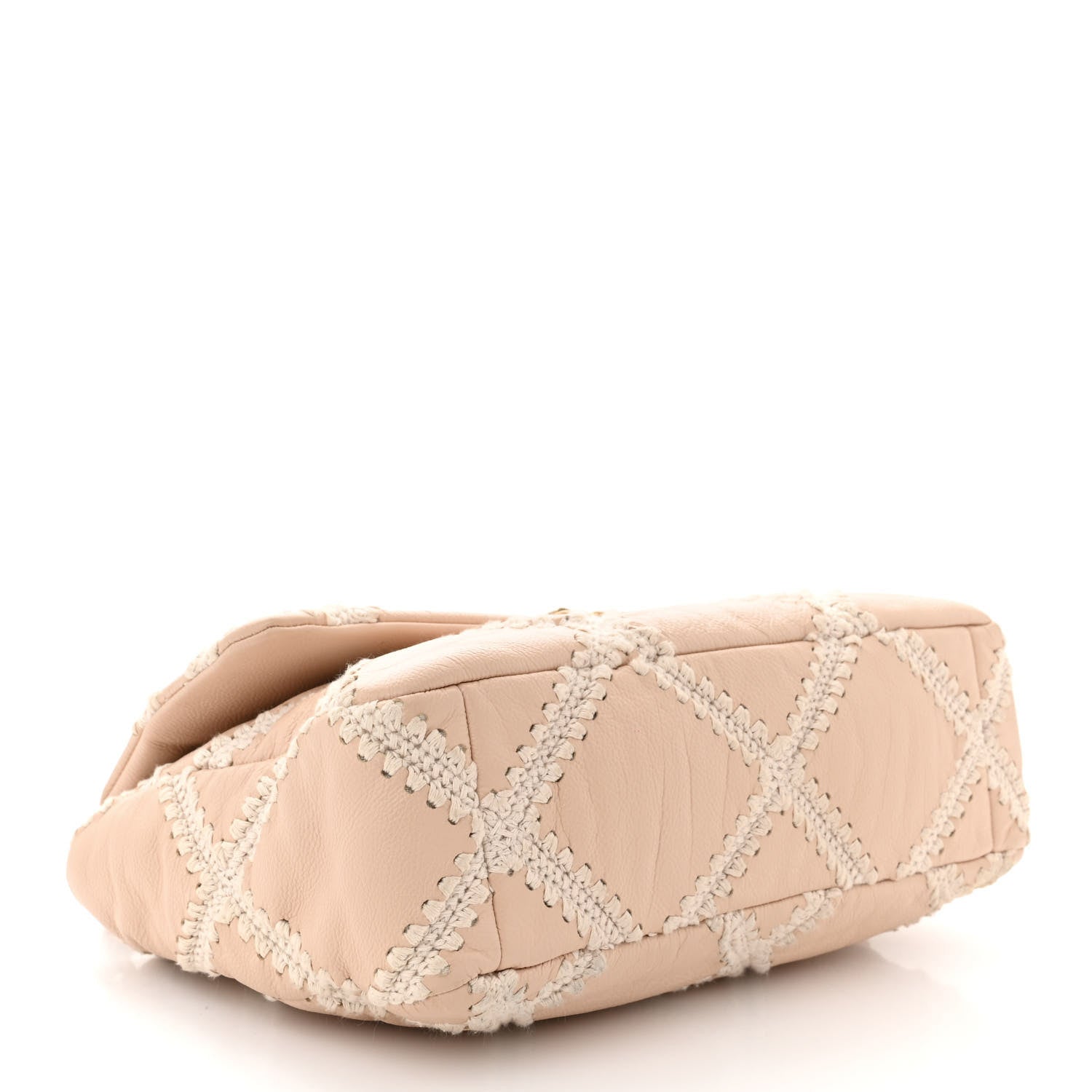 Chanel Calfskin Crochet Large Chanel 19 Flap Beige 4 of 13