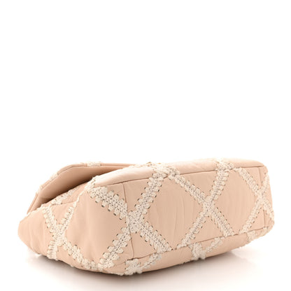 Chanel Calfskin Crochet Large Chanel 19 Flap Beige 4 of 13