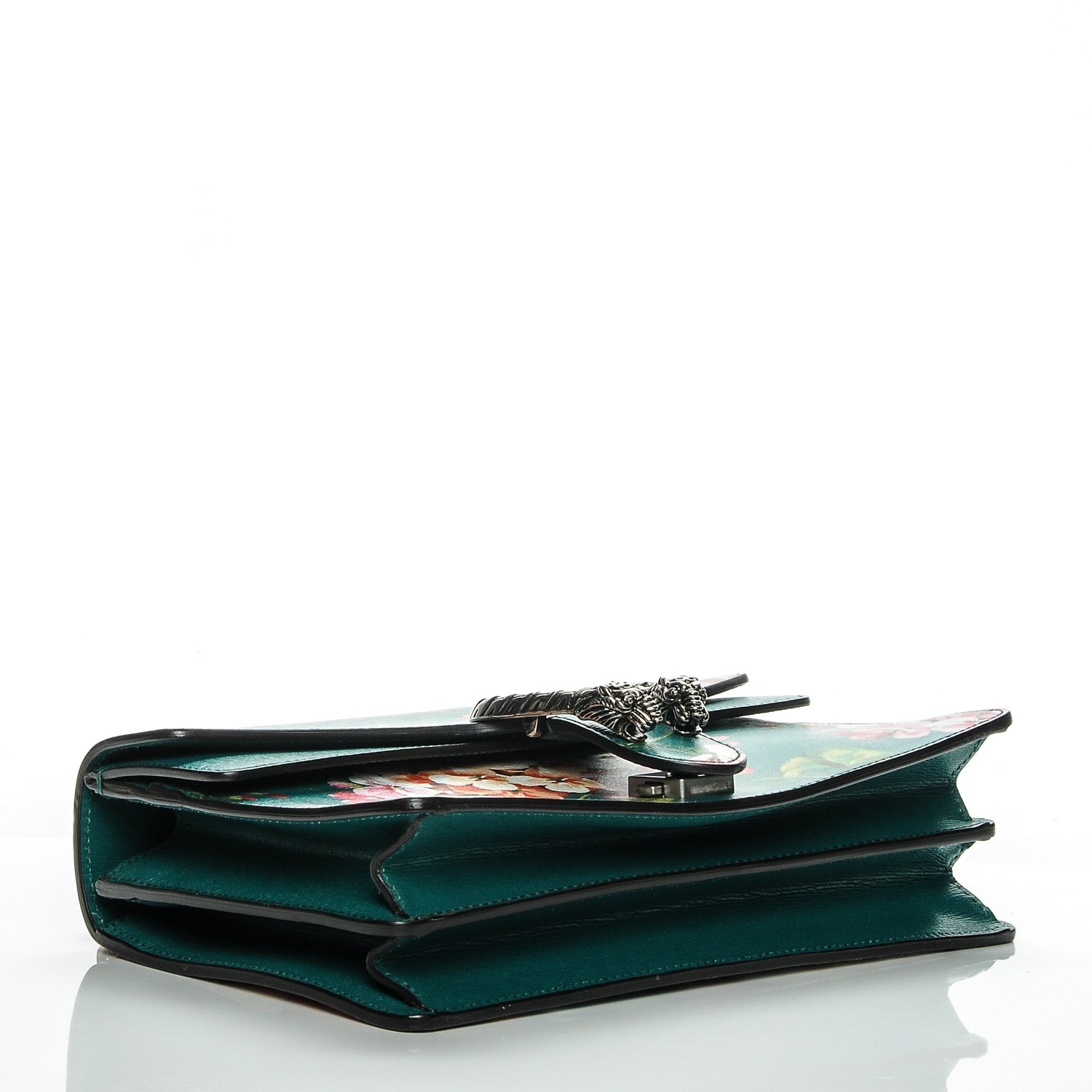 Gucci Calfskin Blooms Print Small Dionysus Shoulder Bag Bright Emerald Multicolor 4 of 6