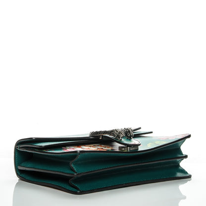 Gucci Calfskin Blooms Print Small Dionysus Shoulder Bag Bright Emerald Multicolor 4 of 6