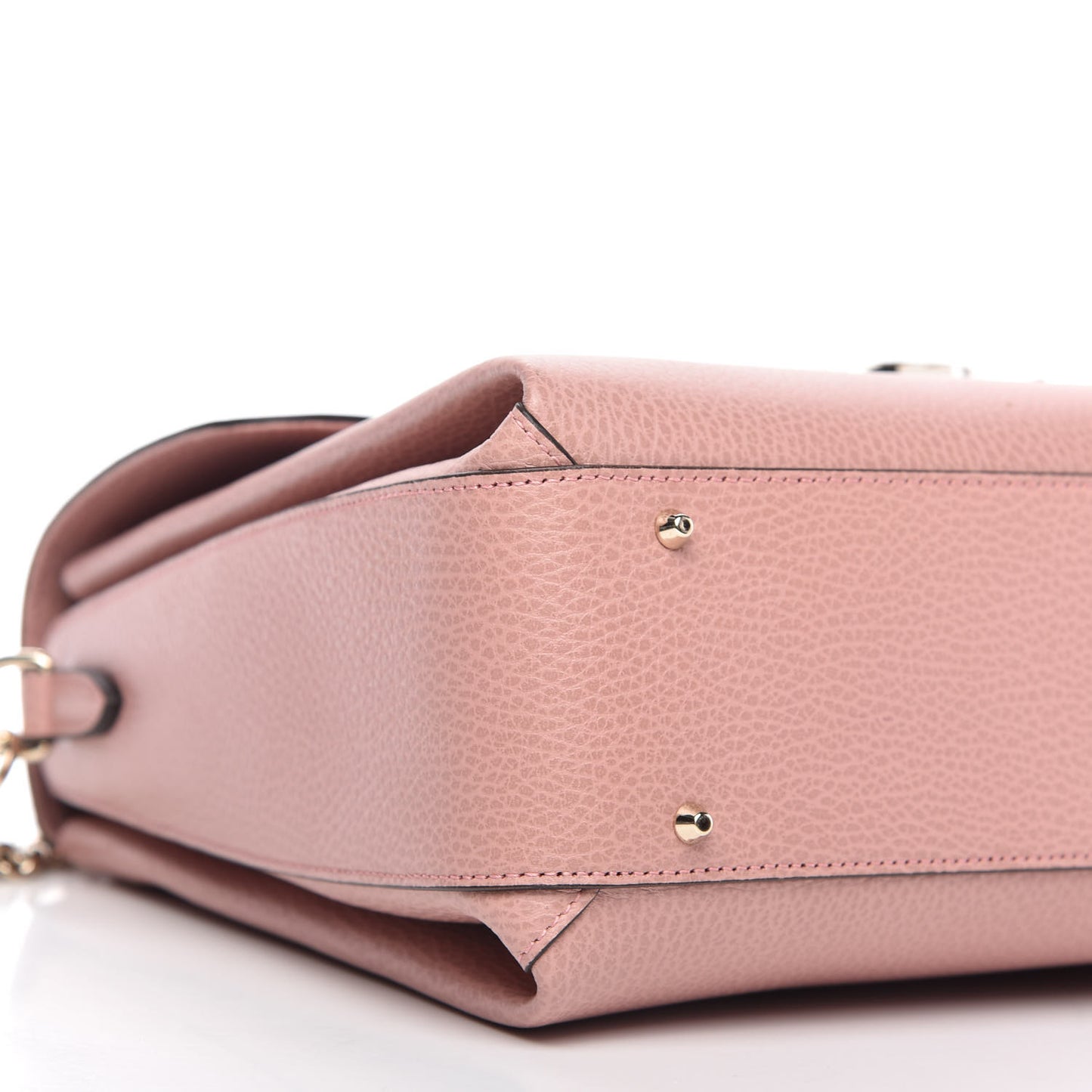 Dollar Calfskin Medium Interlocking G Top Handle Shoulder Bag Soft Pink