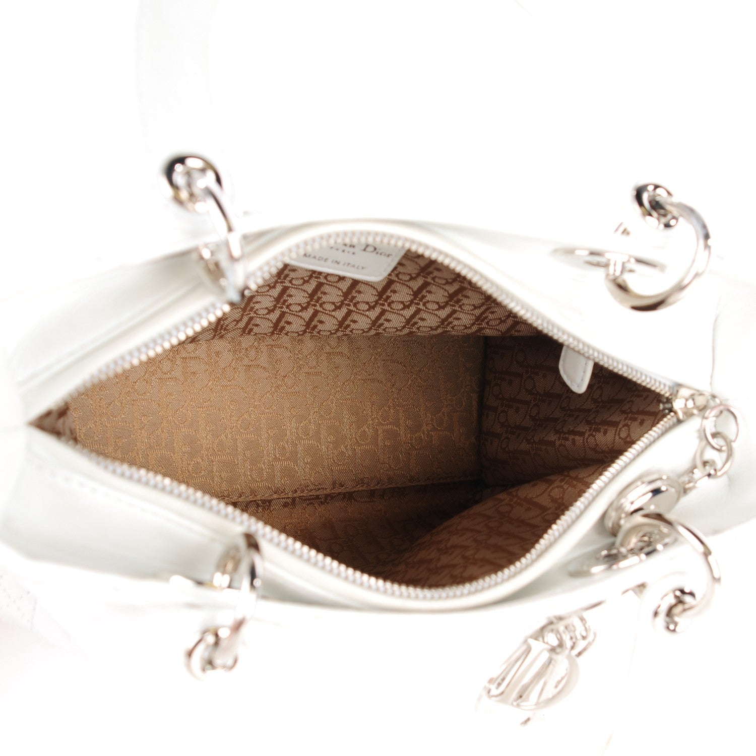 Christian Dior Lambskin Cannage Medium Lady Dior White 5 of 15