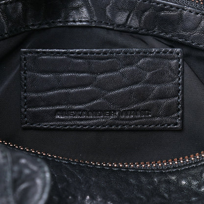 Alexander Wang Pebbled Lambskin Rocco Black Rose Gold Hardware 7 of 14