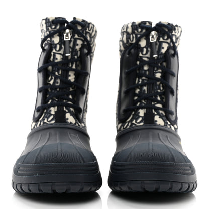 Christian Dior Oblique Nylon D-Venture Boots 39 Deep Blue 2 of 8