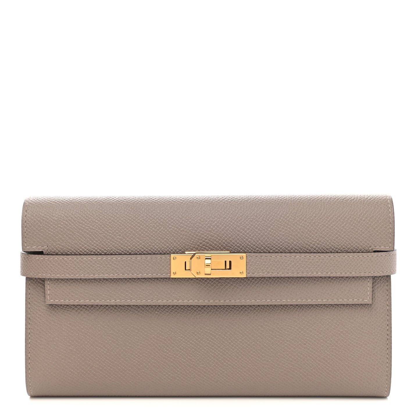 Epsom Kelly Longue Wallet Gris Asphalte