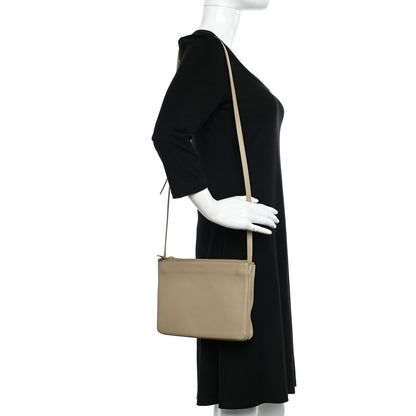Celine Lambskin Large Trio Crossbody Bag Light Caramel 2 of 12