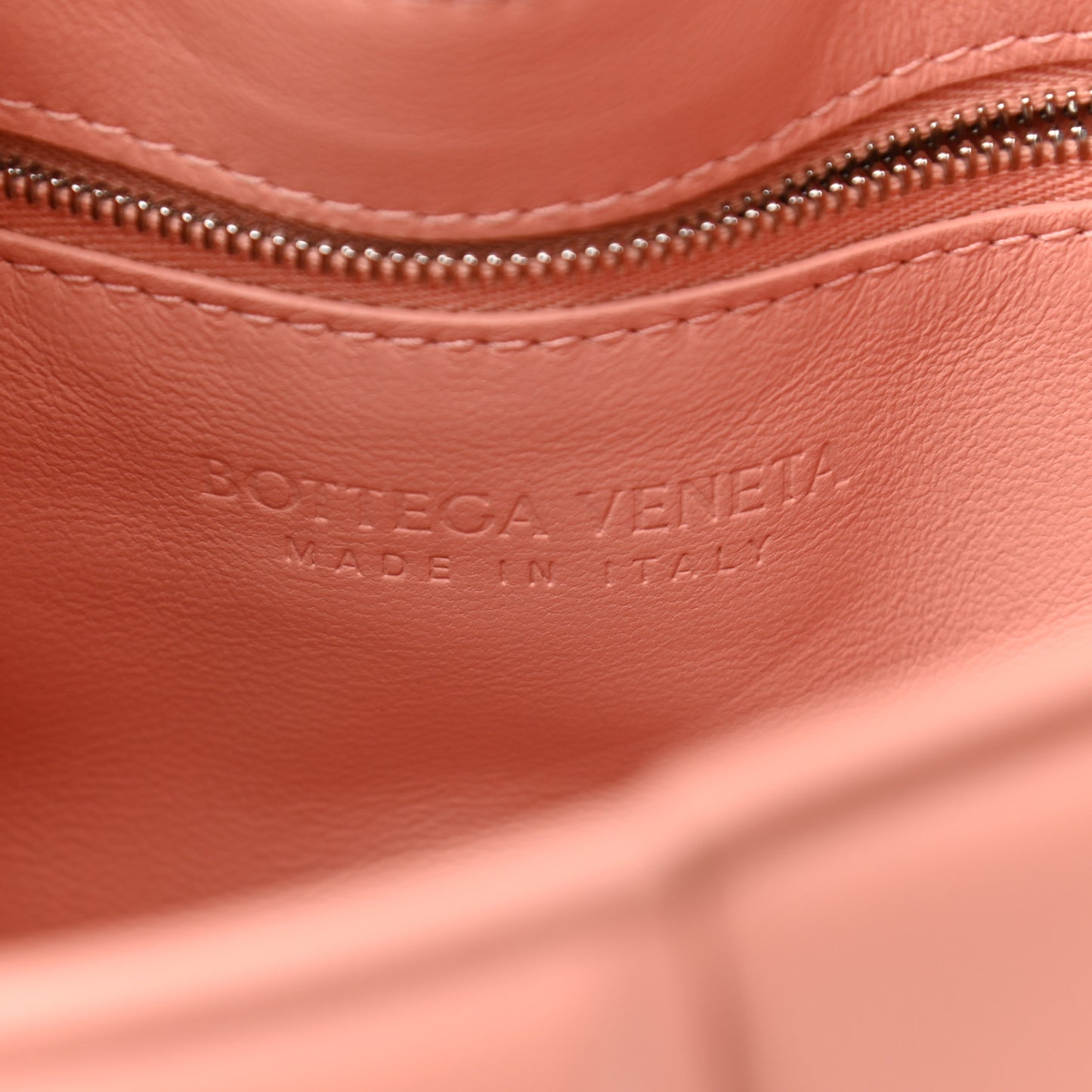 Nappa Maxi Intreccio Padded Cassette Crossbody Bag Peachy