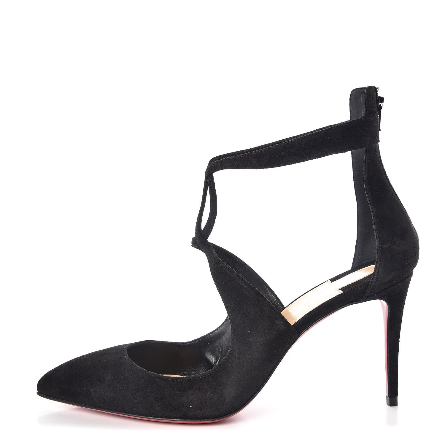 Christian Louboutin Veau Velours Rosas 85 Pumps 38.5 Black 1 of 8