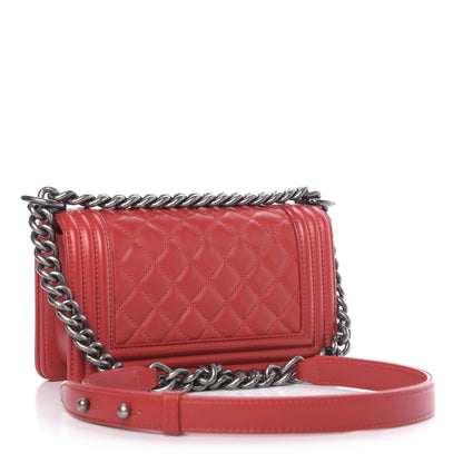 Chanel Calfskin Quilted Small Boy Flap Red 4 of 11