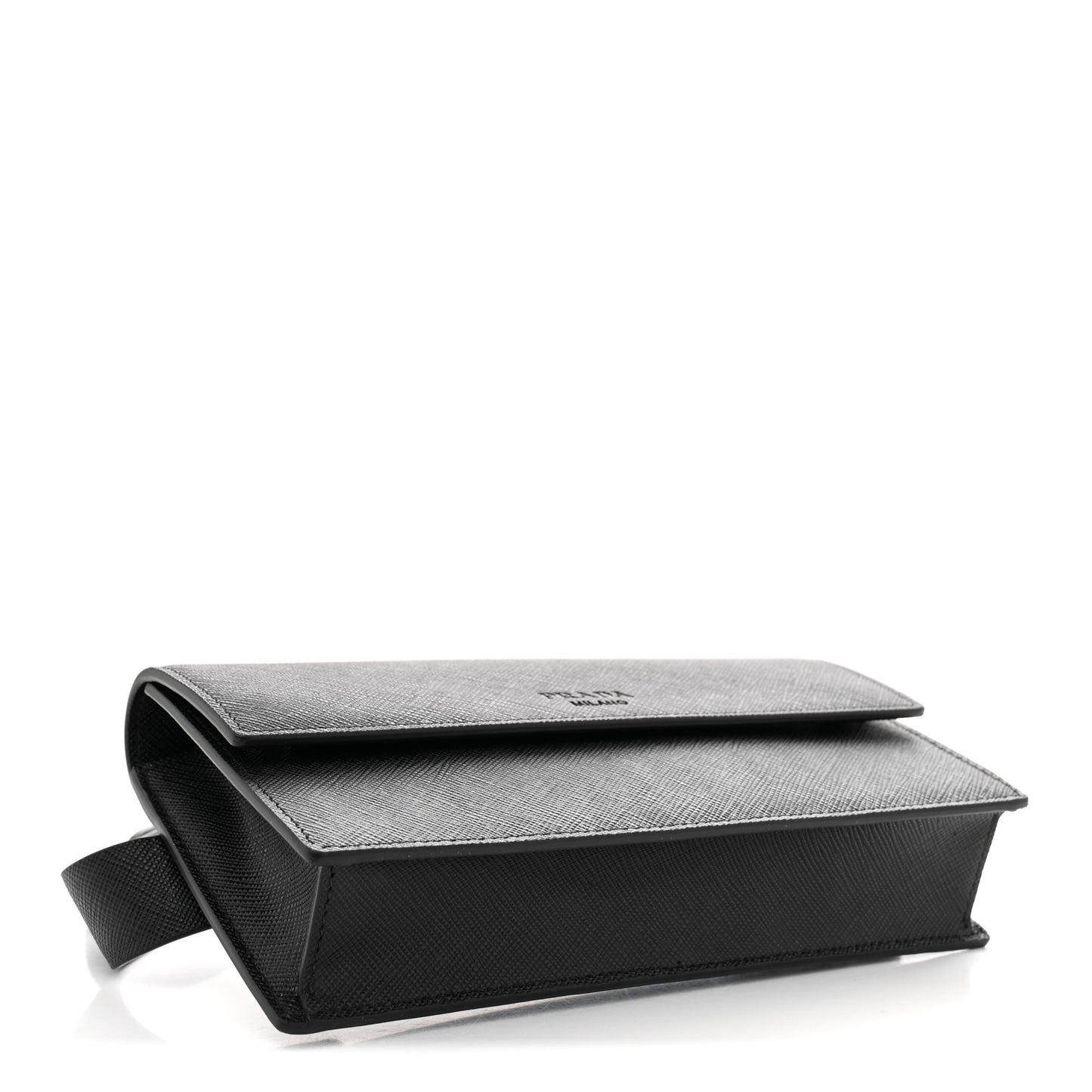 Saffiano Pocket Belt Bag Black
