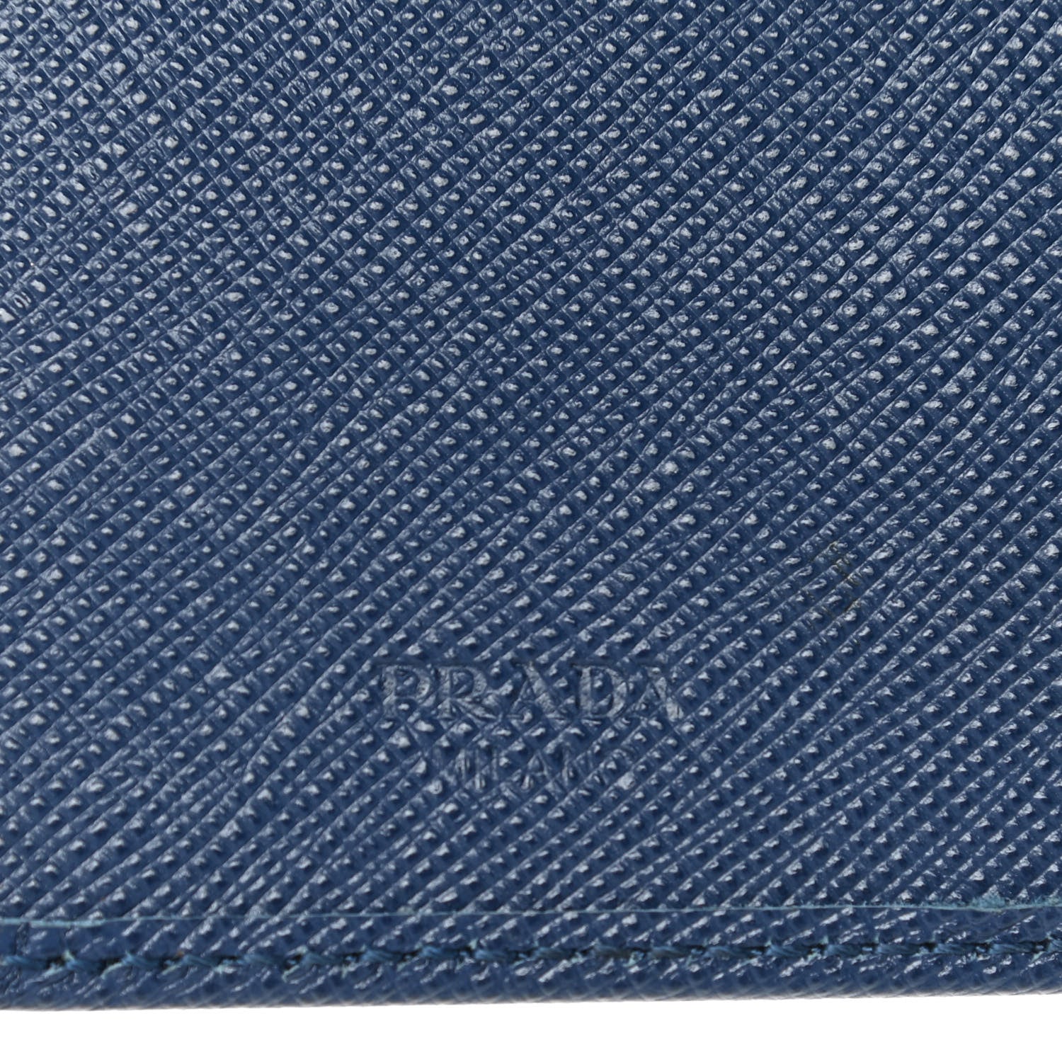 Prada Saffiano Metal Compact Wallet Cobalto 7 of 8