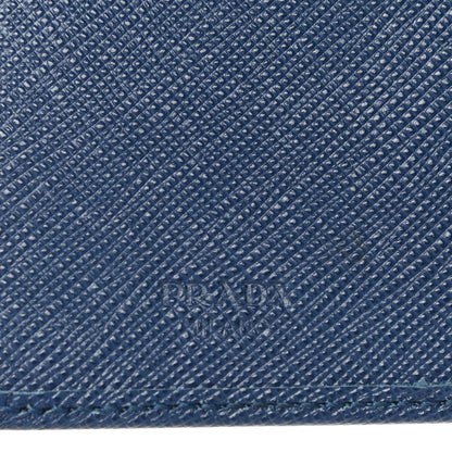 Prada Saffiano Metal Compact Wallet Cobalto 7 of 8