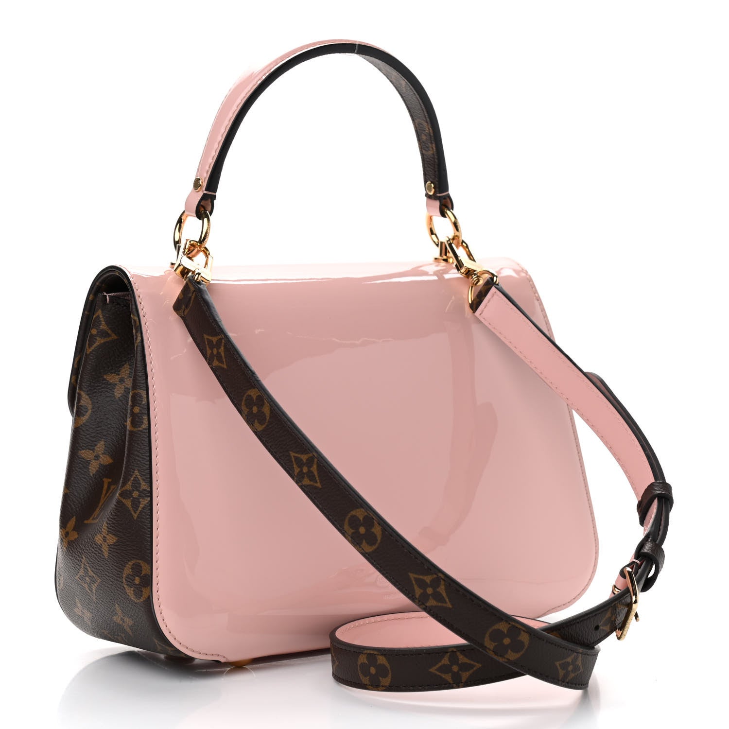 Louis Vuitton Patent Calfskin Monogram Cherrywood PM Rose Ballerine 3 of 10
