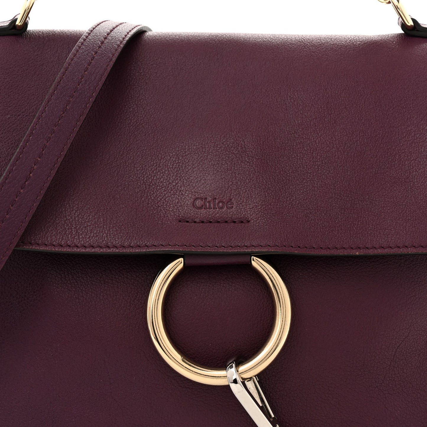 Calfskin Medium Faye Day Shoulder Bag Intense Violine