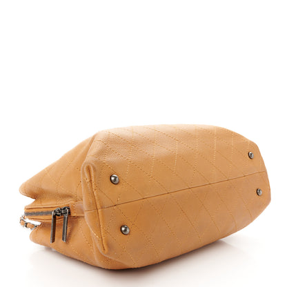 Chanel Grained Vegetal Calfskin Small Urban Shopping Tote Camel 4 of 10