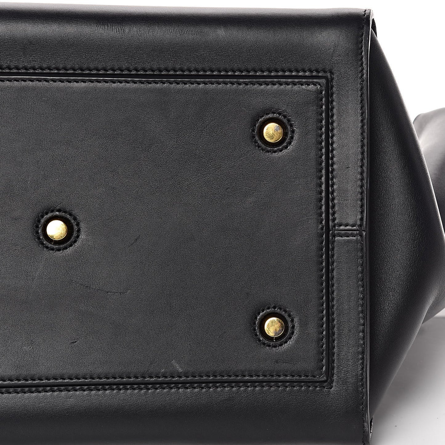 Smooth Calfskin Medium Tie Knot Tote Black