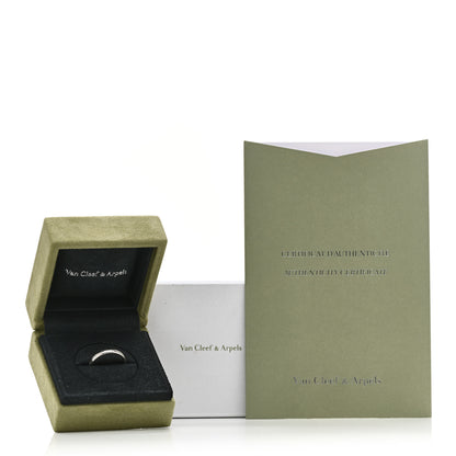 Van Cleef & Arpels Platinum Tendrement Signature Wedding Band Ring 54 6.75 5 of 5