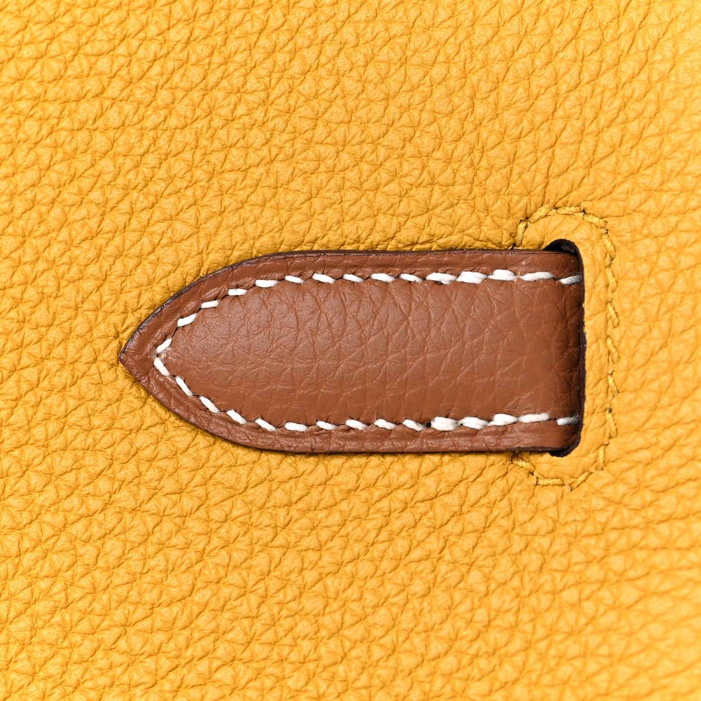 Togo Bi Color Horseshoe Birkin 35 Jaune Ambre Gold
