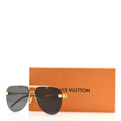 Louis Vuitton Metal LV Ash Sunglasses Z1261E Gold 7 of 7