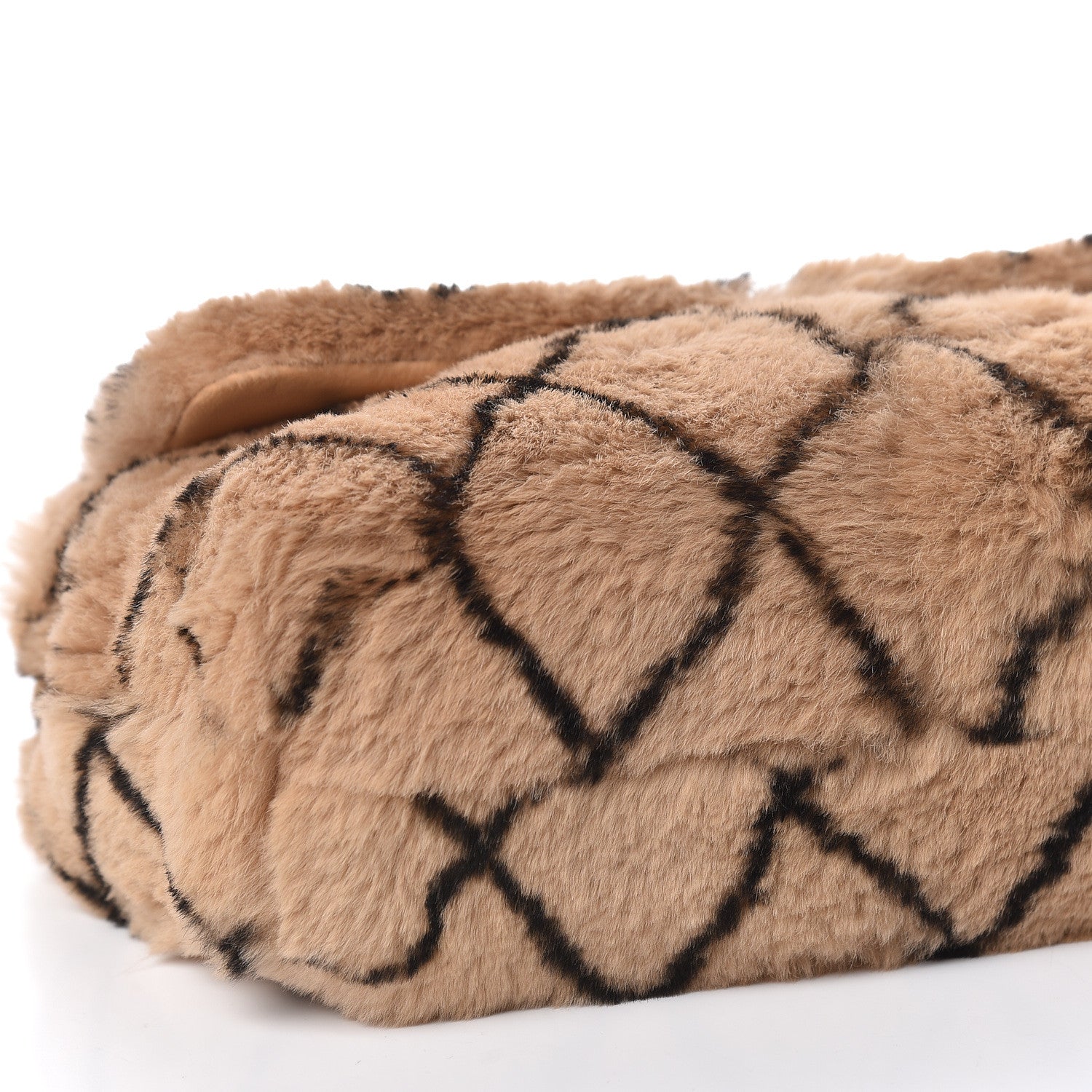 Chanel Lapin Fur Quilt Pattern Flap Beige 6 of 11