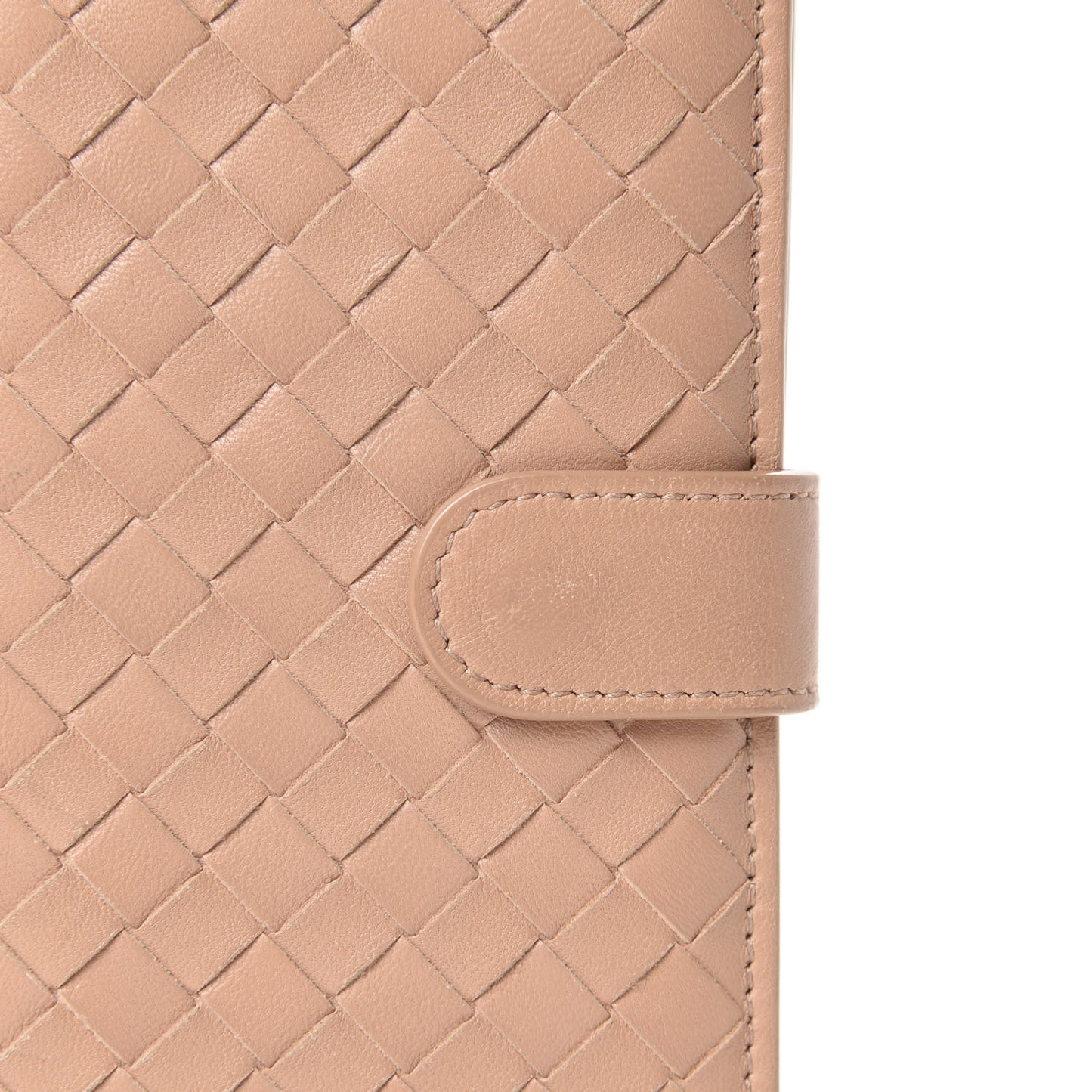 Nappa Intrecciato Continental Snap Wallet Dusty Rose