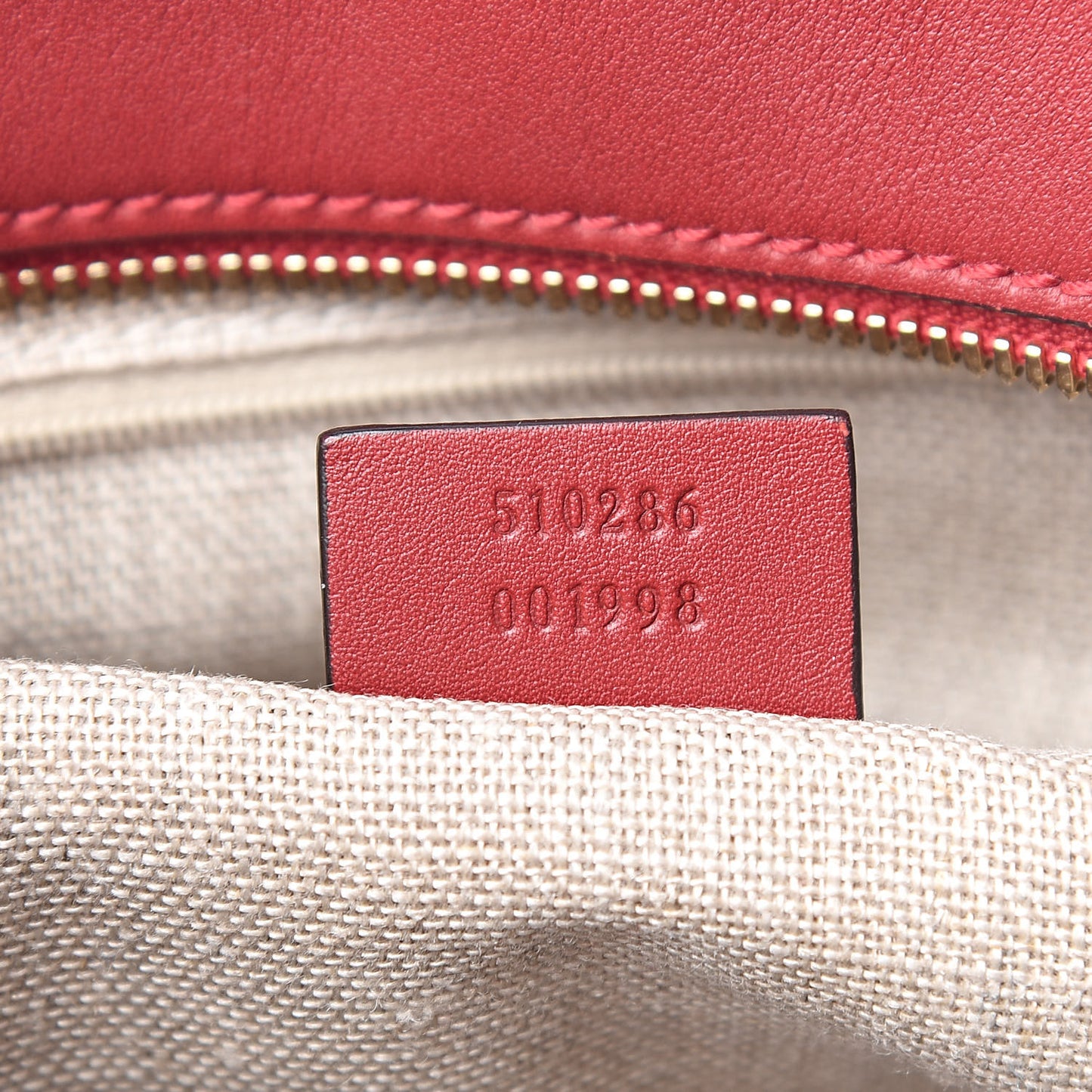Soft Microguccissima Medium Crossbody Bag Rosso
