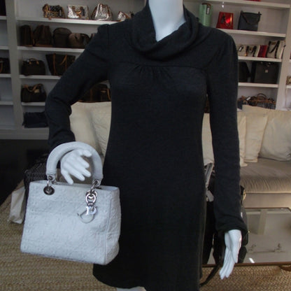 Christian Dior Leather Cannage Stitched Lady Dior White 2 of 9