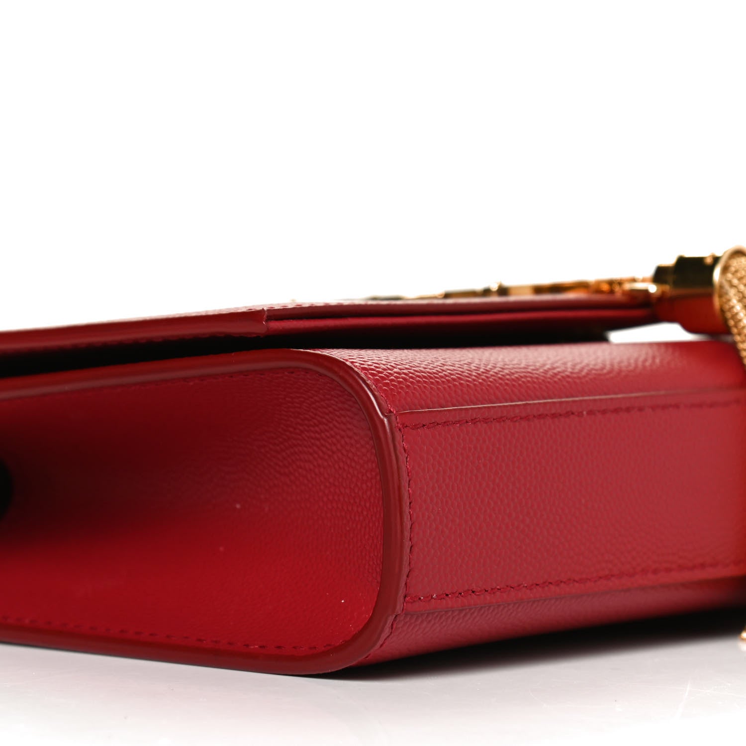 Saint Laurent Grain De Poudre Small Classic Monogram Kate Tassel Satchel Red 8 of 11
