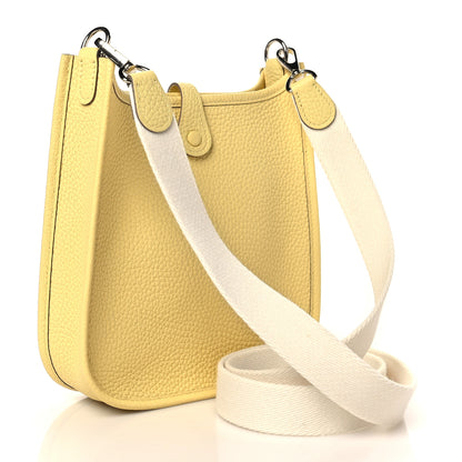 Hermes Taurillon Clemence Amazone Evelyne TPM Jaune Poussin Craie 2 of 10