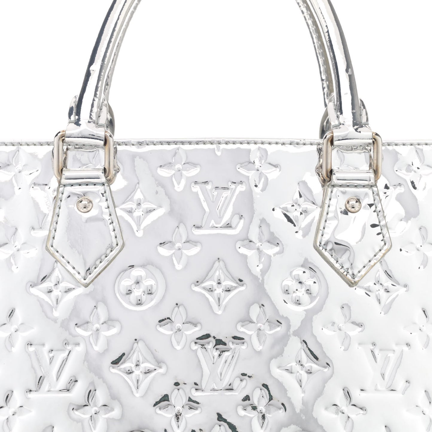 Monogram Miroir Sac Plat Silver