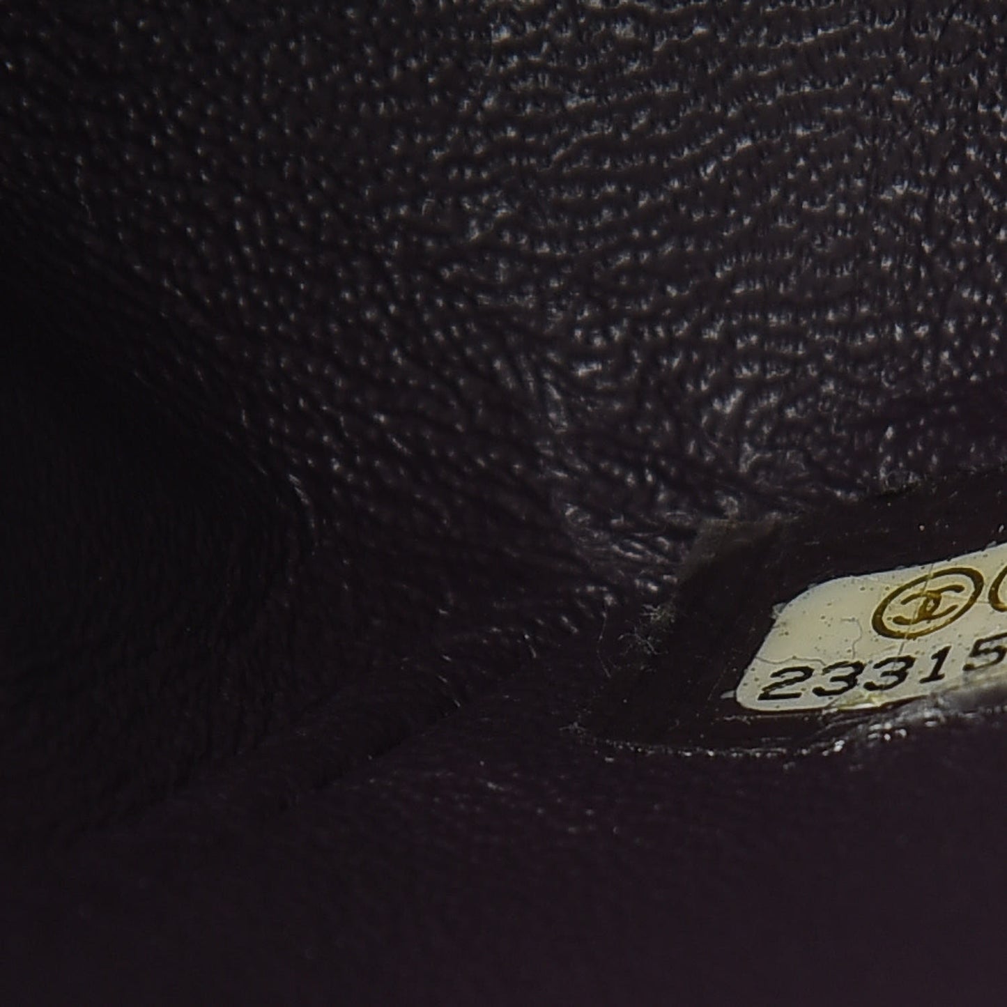 Washed Caviar Quilted Mini Square Flap Dark Purple