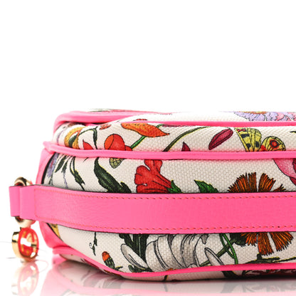 Gucci Canvas Flora Floral Shoulder Bag White Fuchsia Fluo 9 of 10