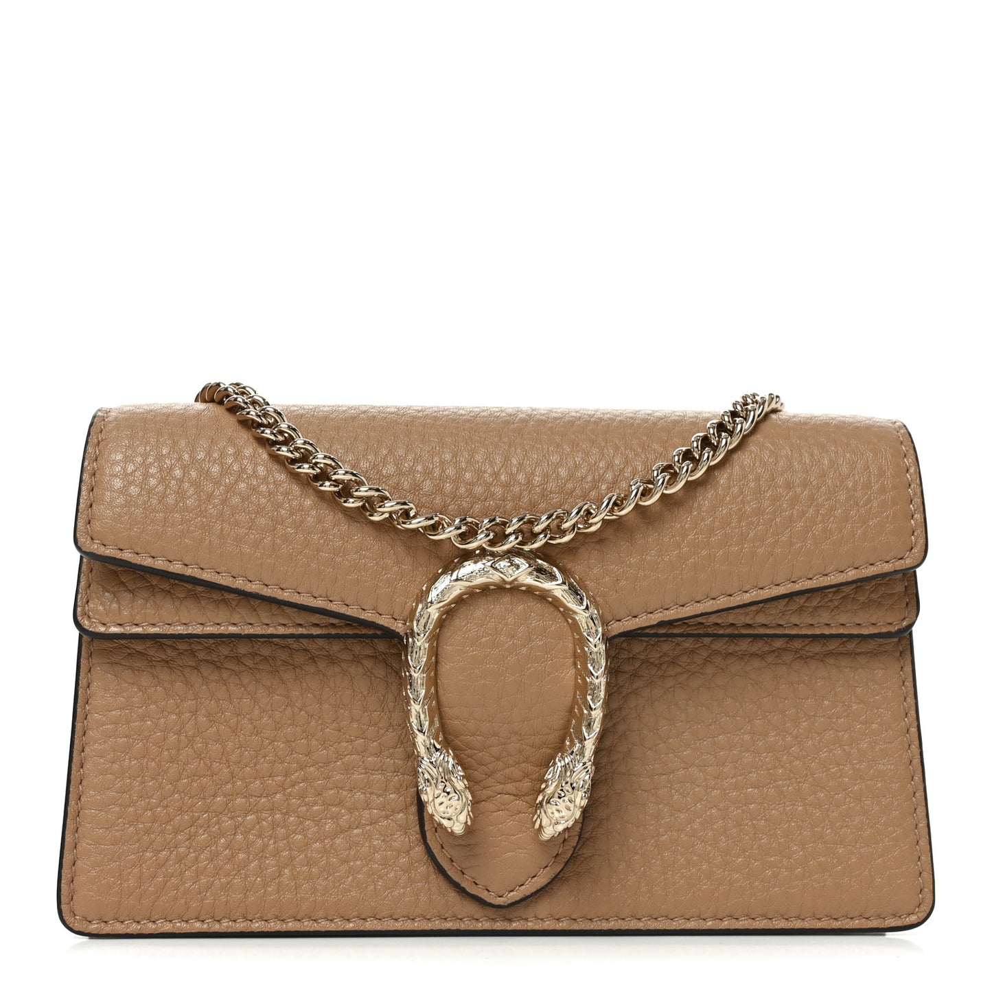 Calfskin Super Mini Dionysus Shoulder Bag Natural Tan