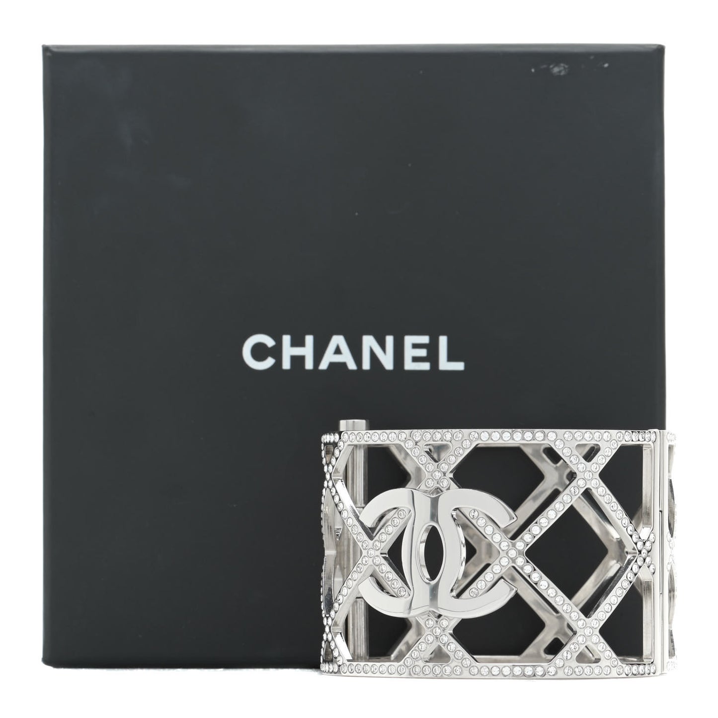 Crystal CC Cuff Silver
