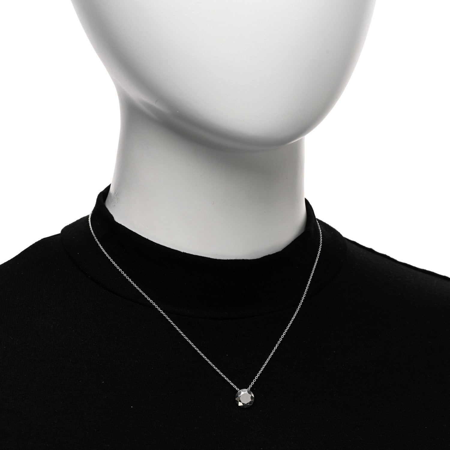 Tiffany Sterling Silver Elsa Peretti Two Carat Faceted Pendant Necklace 2 of 5