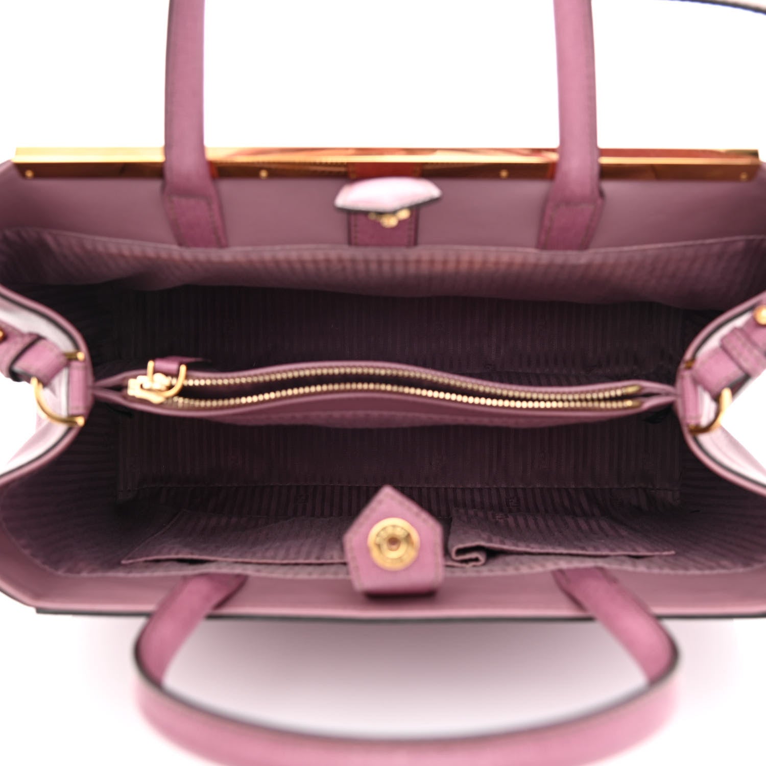 Fendi Vitello Elite Flamingo Regular 2Jours Tote Lilla Glicine 5 of 10