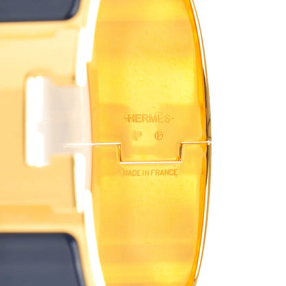Hermes Enamel Wide Clic Clac H Bracelet GM Indigo 3 of 5