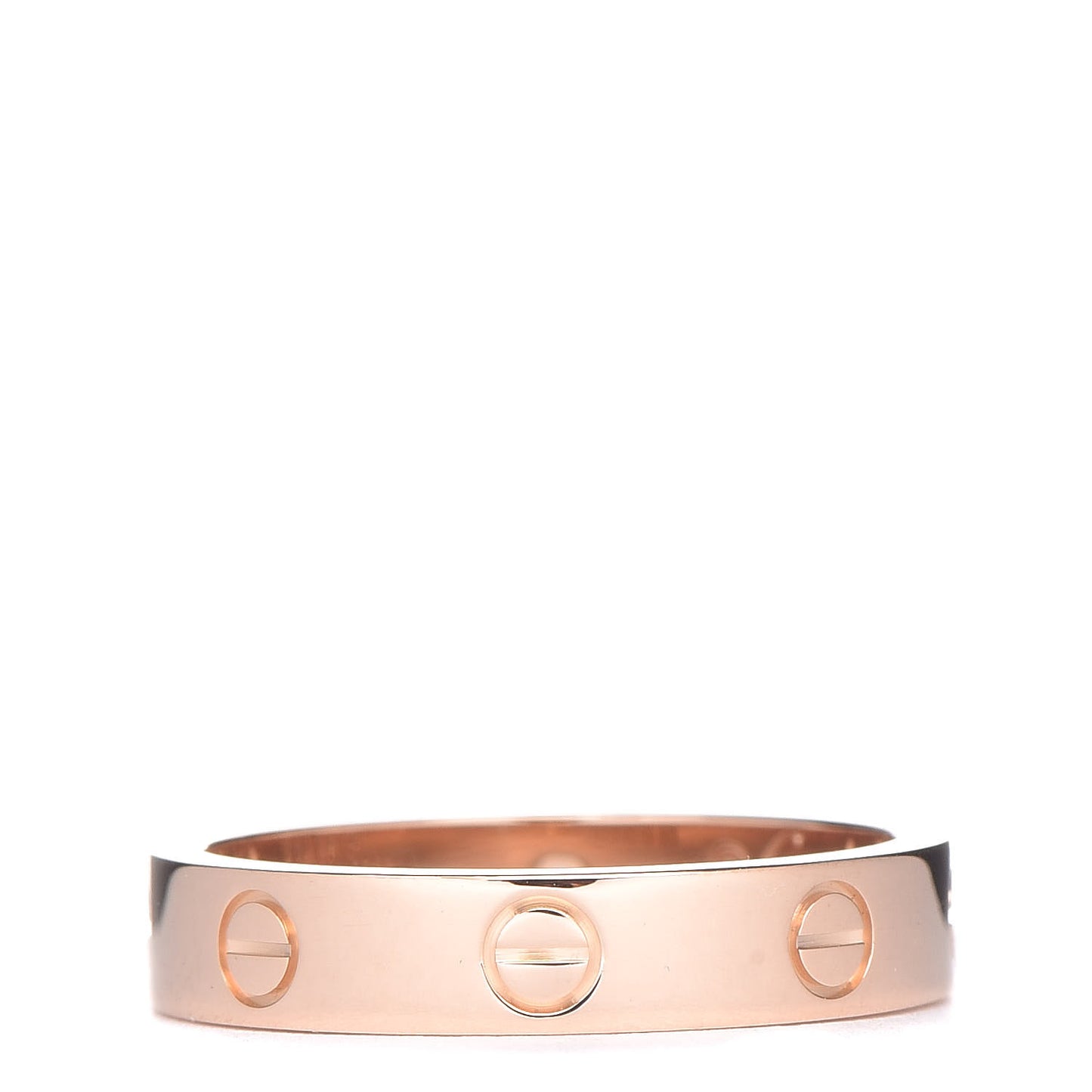 18K Pink Gold Diamond LOVE Wedding Band Ring 54 6.75