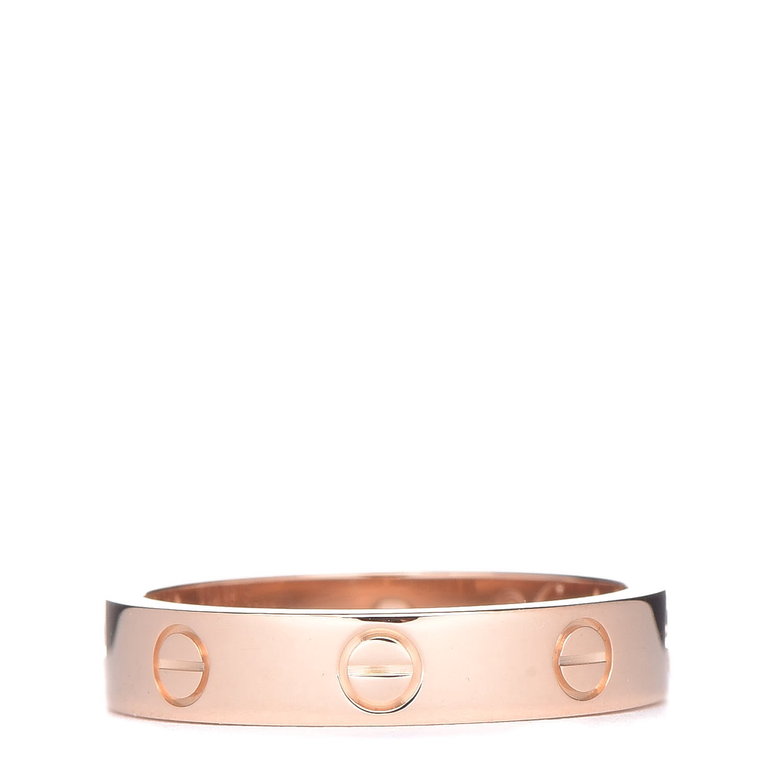 Cartier 18K Pink Gold Diamond LOVE Wedding Band Ring 54 6.75 3 of 5