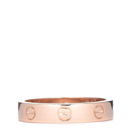Cartier 18K Pink Gold Diamond LOVE Wedding Band Ring 54 6.75 3 of 5