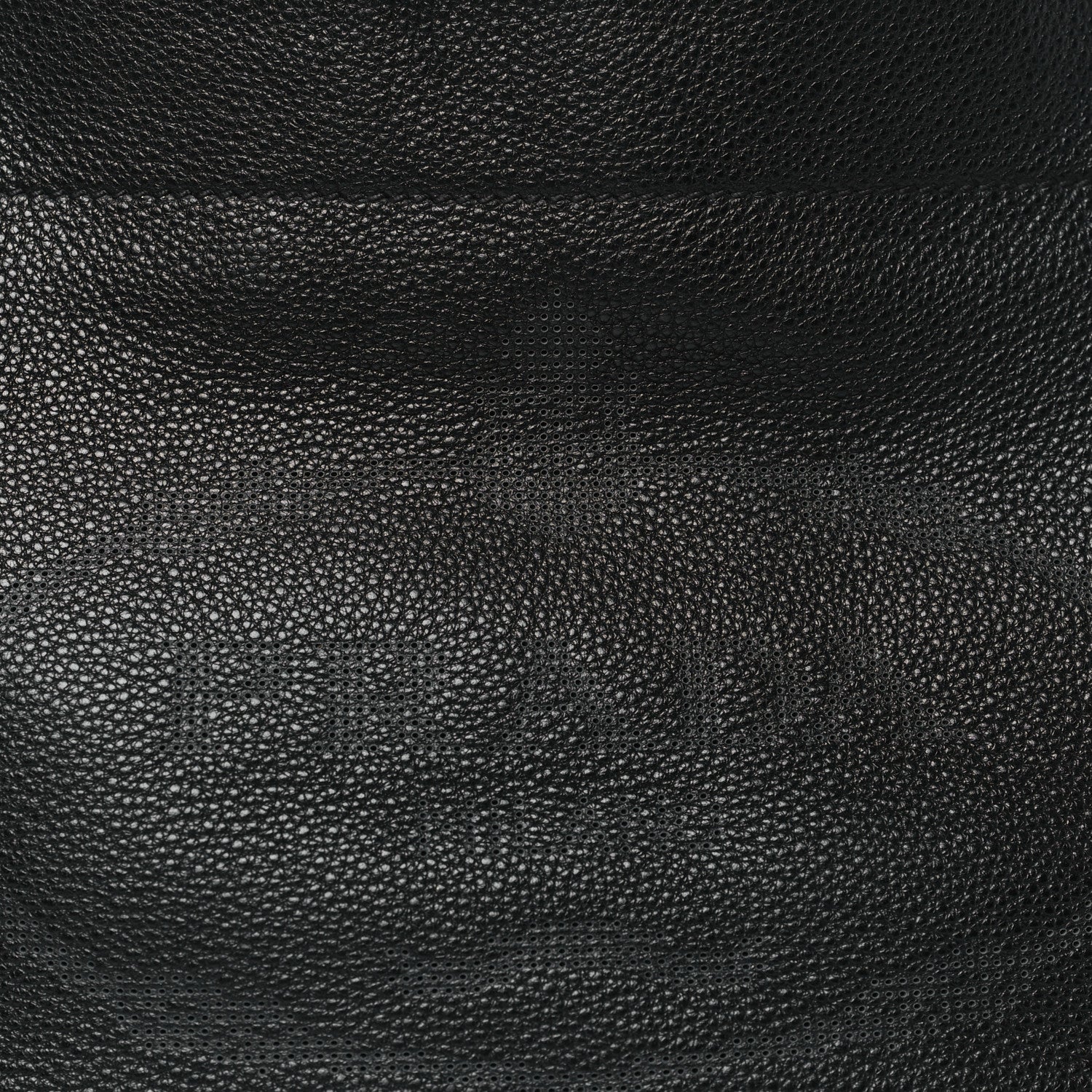 Prada Vitello Daino Soft Perforated Logo Tote Black 7 of 9
